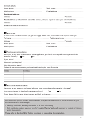 Form SF31 &quot;Housing Application Form&quot; - Northern Territory, Australia, Page 2