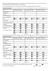 Form SF31 Housing Application Form - Northern Territory, Australia, Page 3