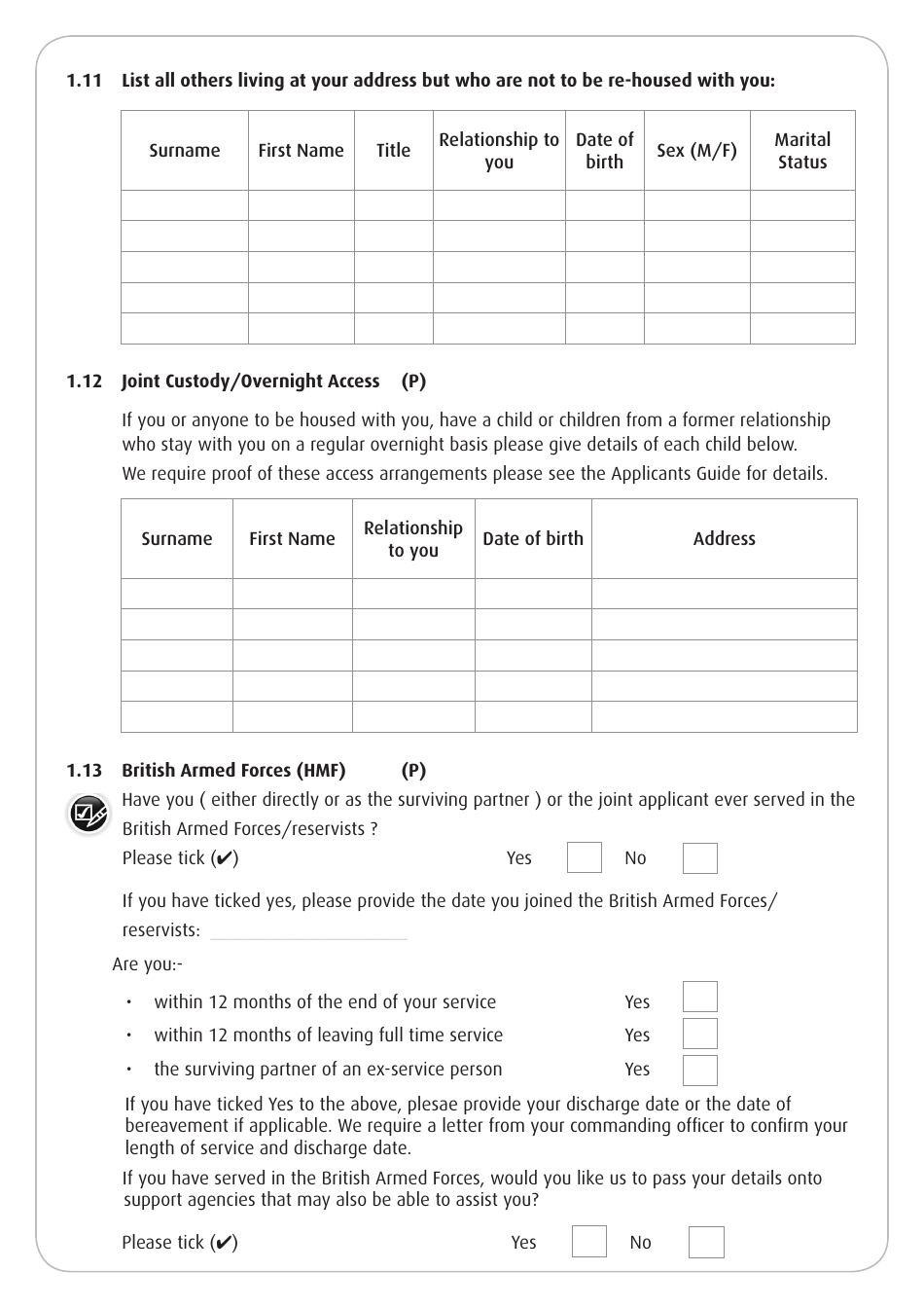 Housing Application Form - Stirling, United Kingdom, Page 10