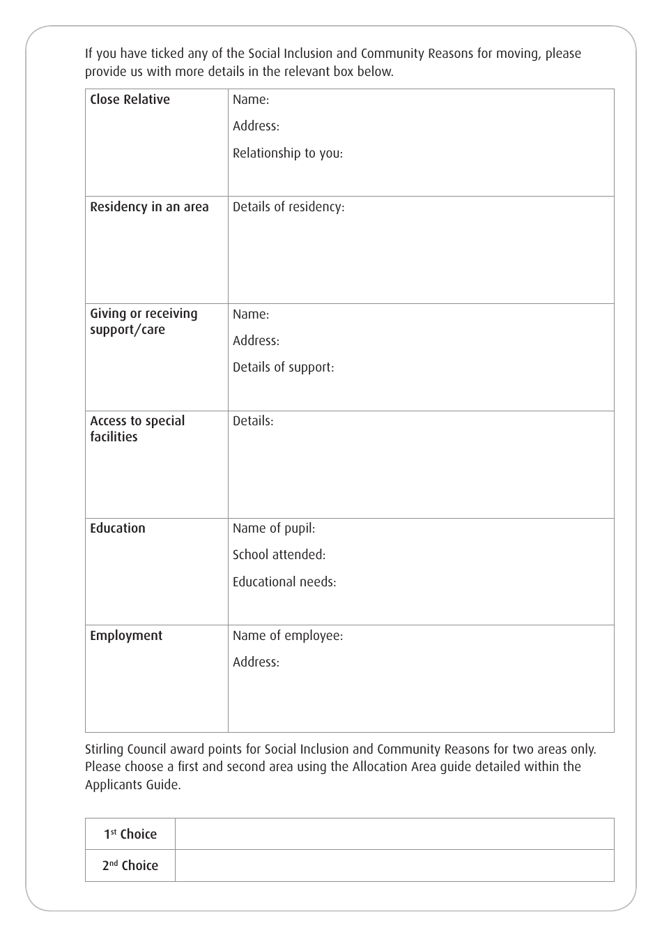 Housing Application Form - Stirling, United Kingdom, Page 18