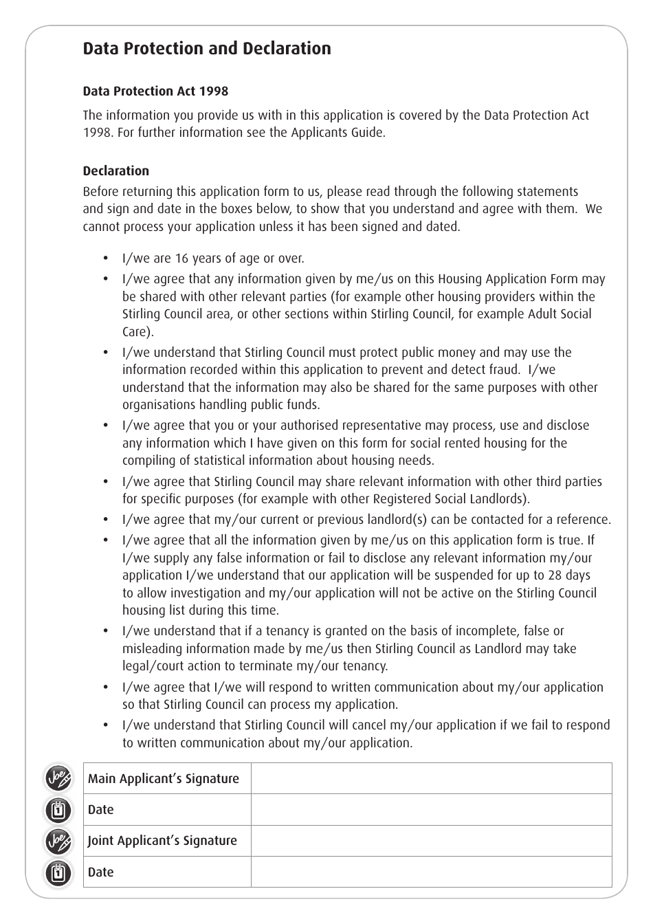 Housing Application Form - Stirling, United Kingdom, Page 24