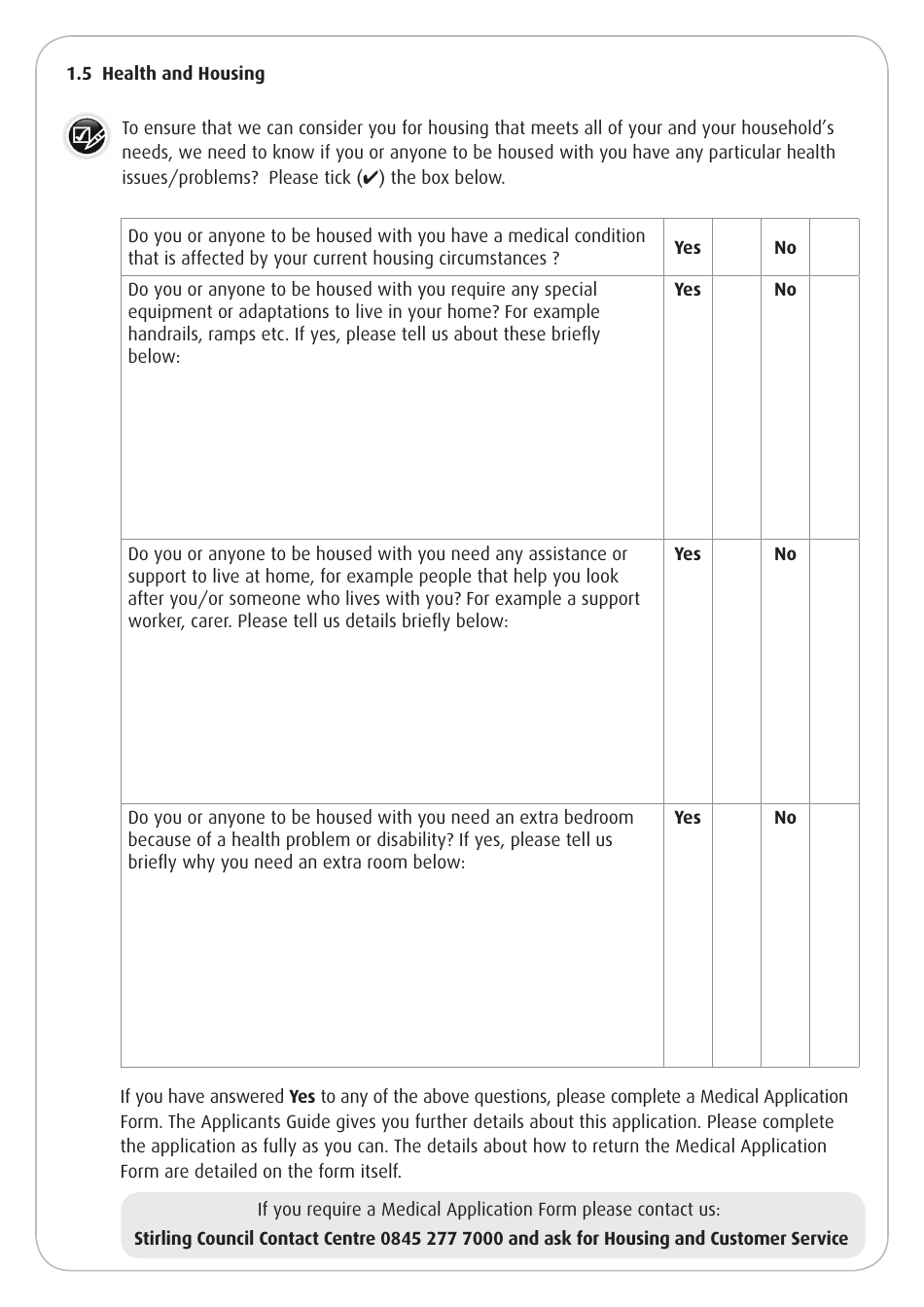Housing Application Form - Stirling, United Kingdom, Page 6