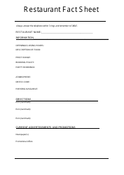Restaurant Cleaning Schedule Templates, Page 5