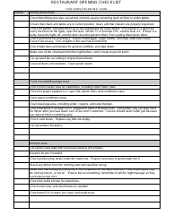 Restaurant Cleaning Schedule Templates, Page 6