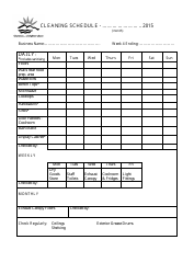 Cleaning Schedule Template, Page 4