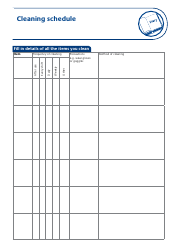 Cleaning Schedule Template - Diary, Page 2