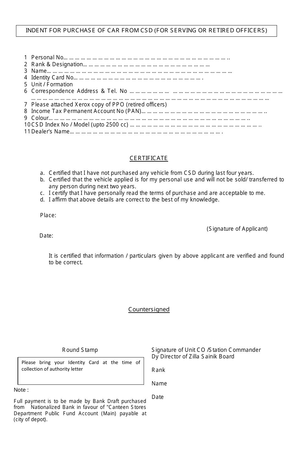 India Indent Forms for AFD Items - Fill Out, Sign Online and Download ...