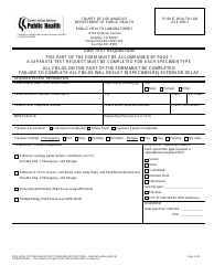 Zika Virus Testing and Report Form - Los Angeles County, California, Page 2