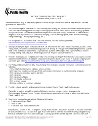 Zika Virus Testing and Report Form - Los Angeles County, California, Page 3