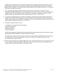 Zika Virus Testing and Report Form - Los Angeles County, California, Page 4