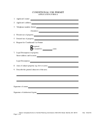 Conditional Use Permit Application Form - Nebraska
