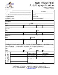 Non-residential Building Application Form - City of Auburn Hills, Michigan