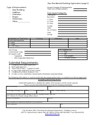 Non-residential Building Application Form - City of Auburn Hills, Michigan, Page 2
