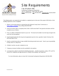 Non-residential Building Application Form - City of Auburn Hills, Michigan, Page 3