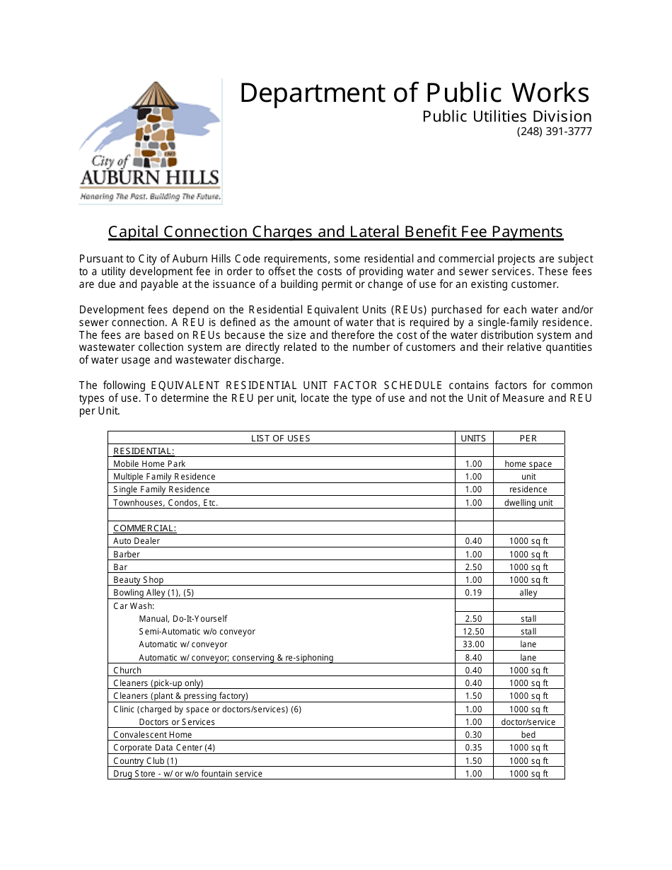 Non-residential Building Application Form - City of Auburn Hills, Michigan, Page 4