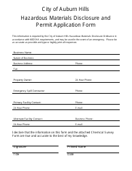 Non-residential Building Application Form - City of Auburn Hills, Michigan, Page 6