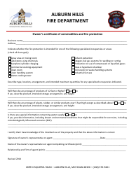 Non-residential Building Application Form - City of Auburn Hills, Michigan, Page 8