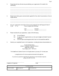 Grant-In-aid Application Form - British Columbia, Canada, Page 2