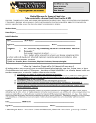 Concussion Awareness Parent/Student-Athlete Acknowledgement Statement Form - Maryland, Page 3