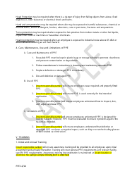 Sample Personal Protective Equipment (Ppe) Hazard Assessment Survey and Analysis Form, Page 2