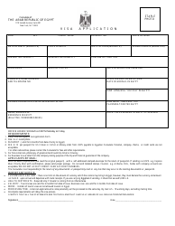 Document preview: Egyptian Visa Application Form - Consulate of the Arab Republic of Egypt - New York City