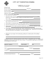 Certificate of Occupancy Application Form - City of Thornton, Colorado, Page 3