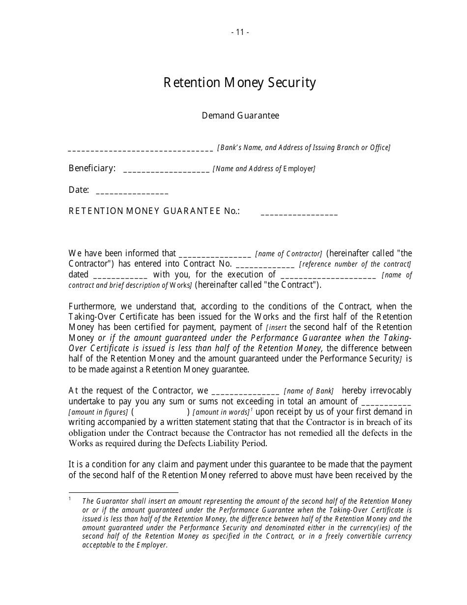 Contract Templates - Annex to the Particular Conditions, Page 11