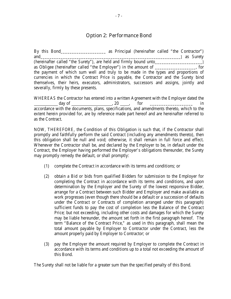 Contract Templates - Annex to the Particular Conditions, Page 7