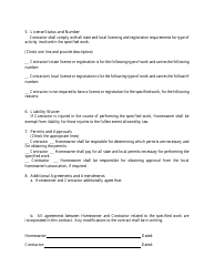 Simple Home Repairs Contract Template, Page 3