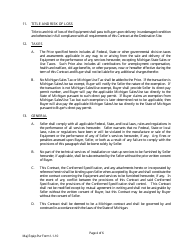 Major Equipment Purchase Contract Template - Michigan, Page 4