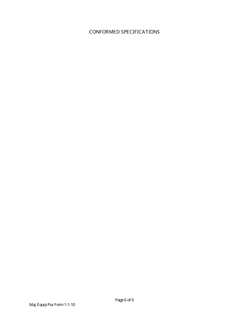 Major Equipment Purchase Contract Template - Michigan, Page 6