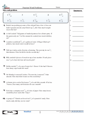 Fraction Word Problems Worksheet With Answer Key - 4, Page 3