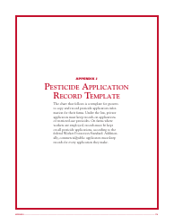 Document preview: Pesticide Application Record Template