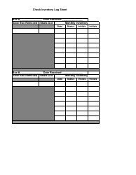 Document preview: Check Inventory Log Sheet Template