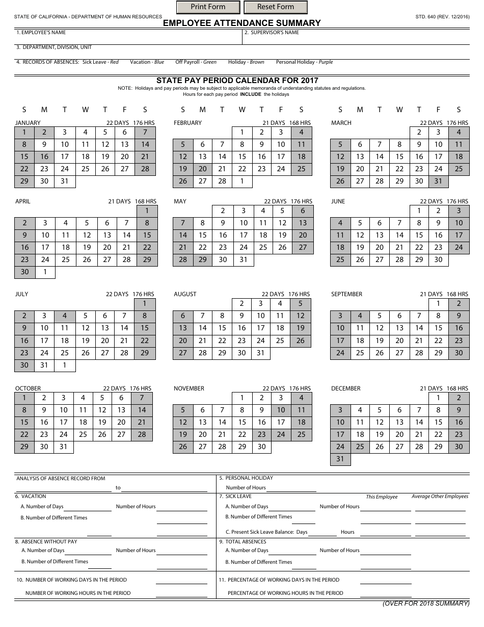 Form STD 640 Fill Out Sign Online And Download Fillable PDF Form STD 640 Fill Out Sign Online And Download Fillable PDF