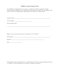 Document preview: Form a: Capstone Proposal Form