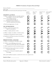 Form a: Capstone Proposal Form, Page 2