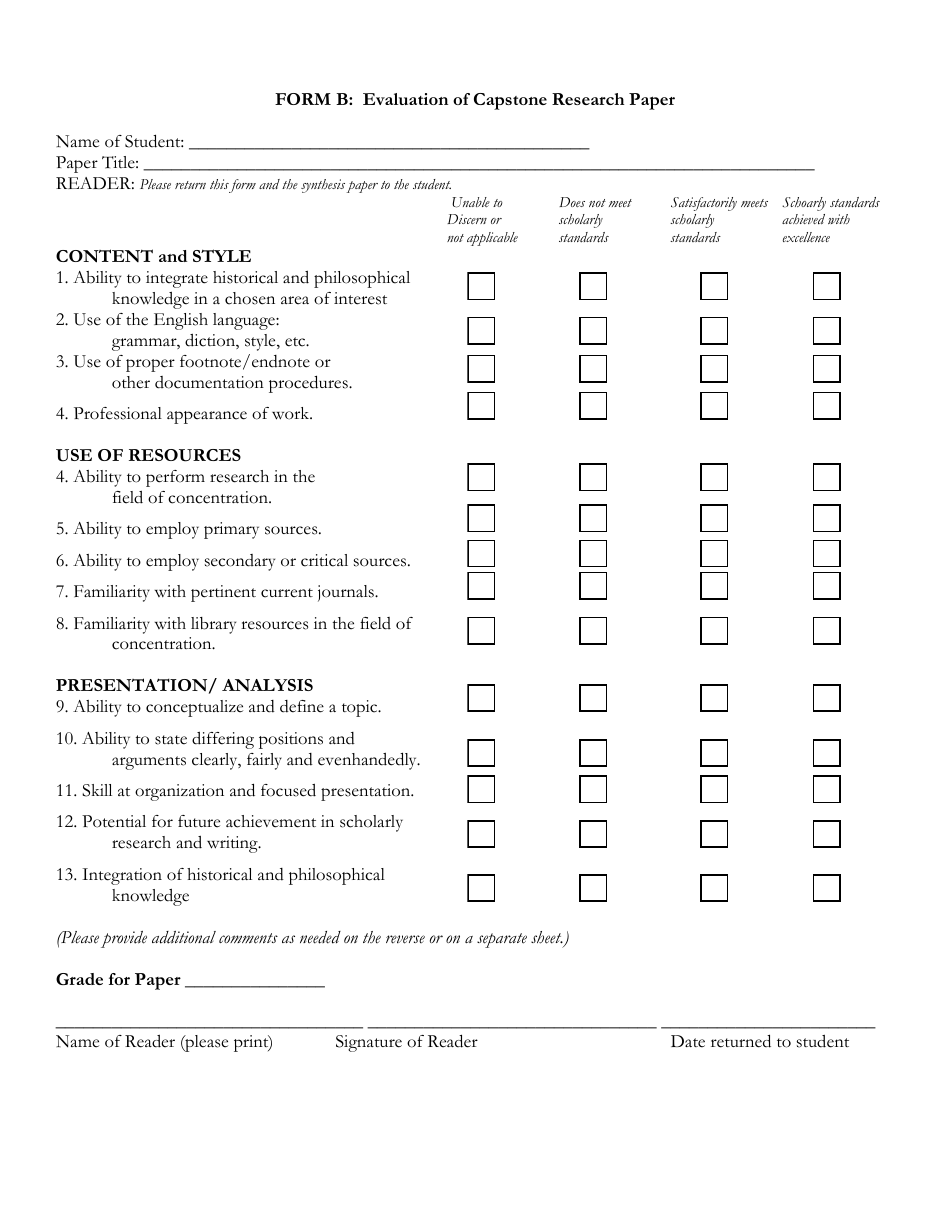 Form a: Capstone Proposal Form - Fill Out, Sign Online and Download PDF ...