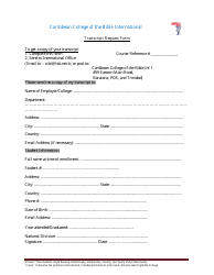 Transcript Request Form - Caribbean College of the Bible International - Trinidad and Tobago, Page 4