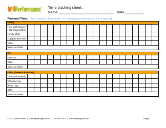 Time Tracking Sheet -tru Performance, Page 2
