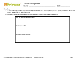 Time Tracking Sheet -tru Performance, Page 3