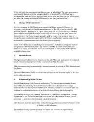 Gift Agreement Template, Page 2