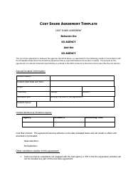 Document preview: Cost Share Agreement Template