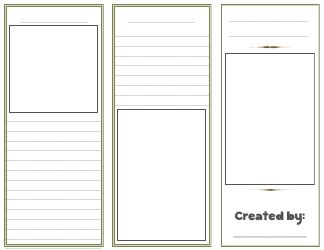 Document preview: Blank Tri-fold Brochure Template