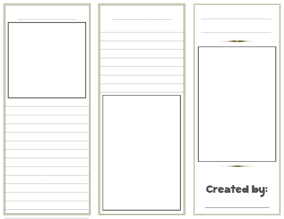 Blank Trifold Brochure Template Download Printable PDF Templateroller