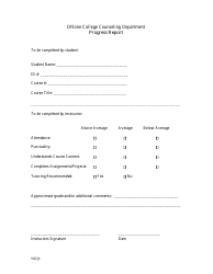 Document preview: Progress Report Template - Ohlone College