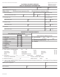 Document preview: Form MC2600 Health Insurance Information - California