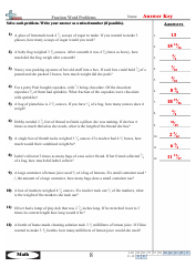 Fraction Word Problems Worksheet With Answer Key - 13, Page 2