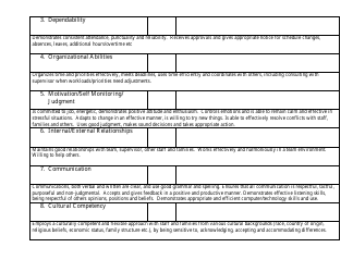 New Hire Mid Probationary Performance Evaluation Template, Page 2
