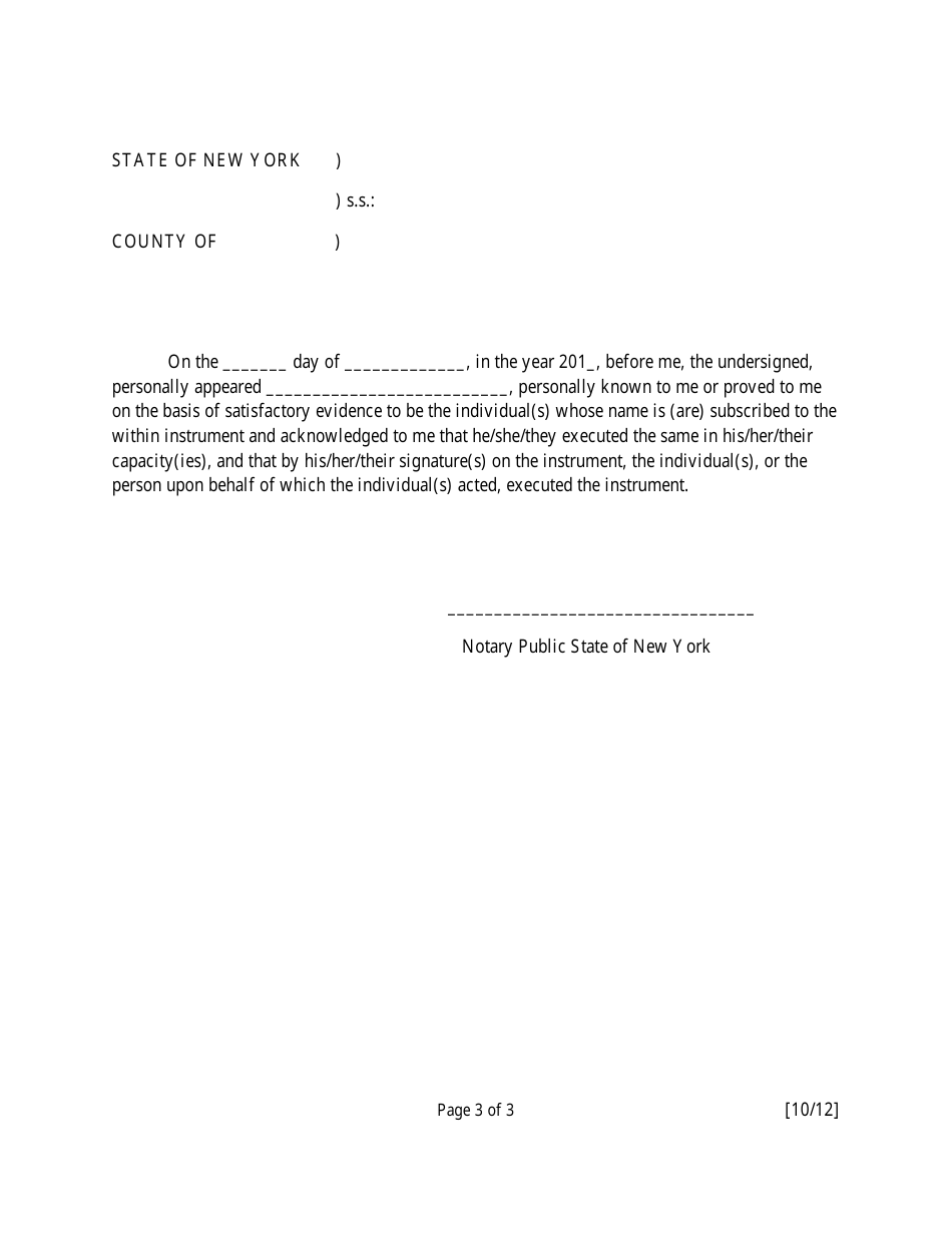 Declaration of Covenants and Restrictions - New York, Page 3